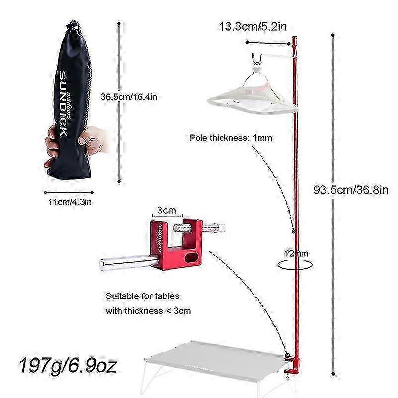 Detachable Lantern Stand Lamp Tripod Camping Lamp Bracket Lamp Holder Portable Camping Accessory