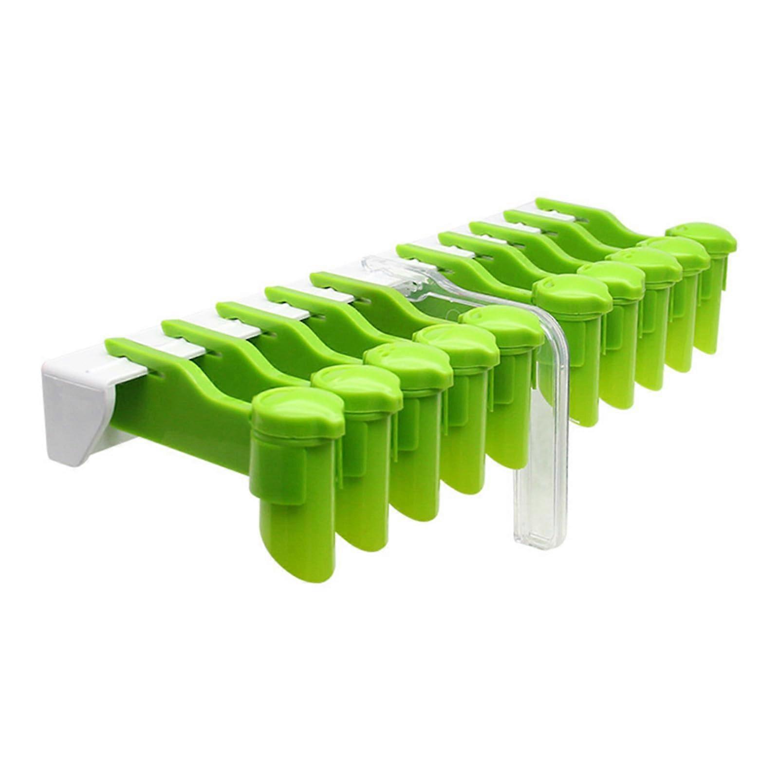 Spice Rack Organizer Shelf with Hooks and Clips for Kitchen Seasoning Bags, 3610 Pcs Set NoDrill Storage