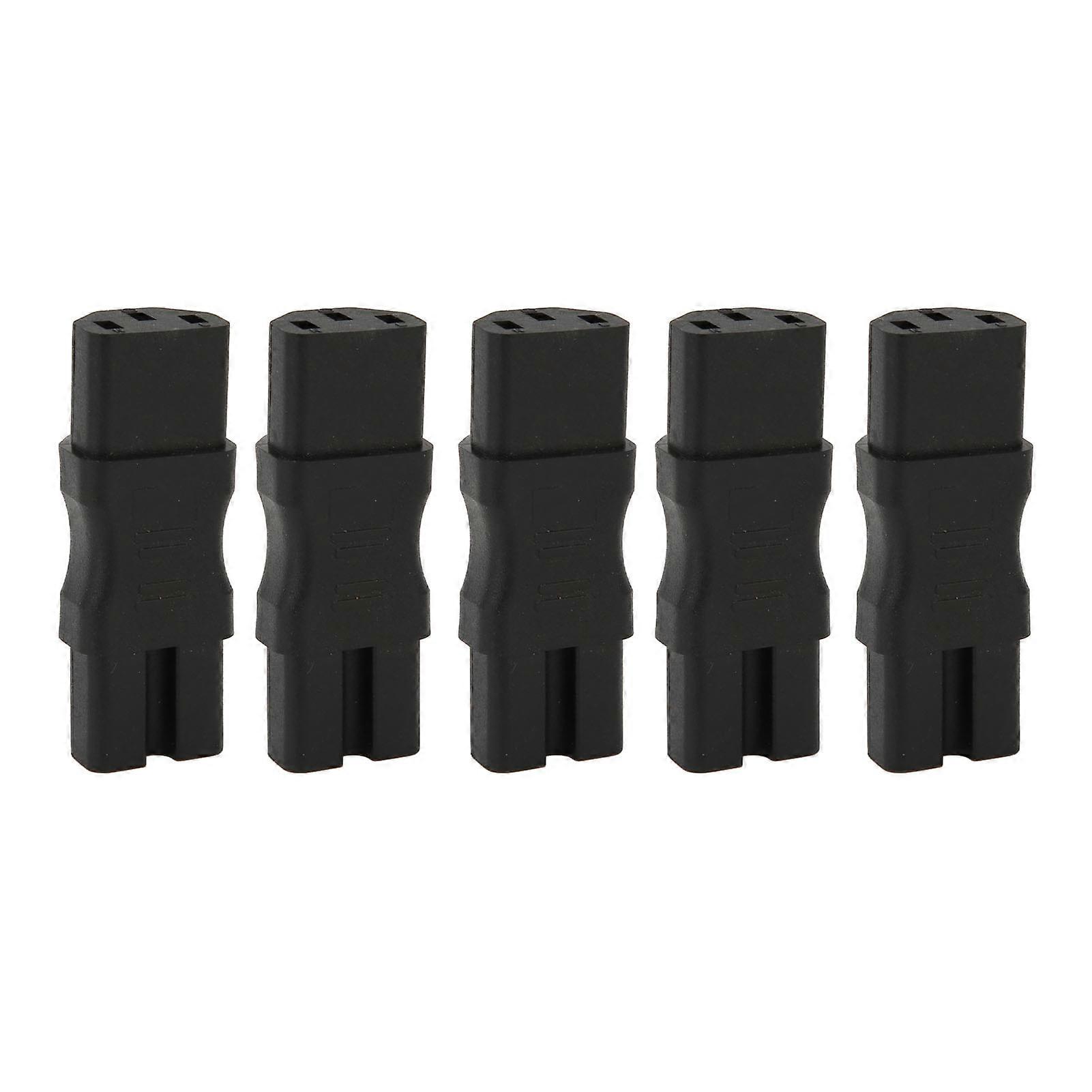 5Pcs IEC320 C13 to IEC320 C15 Power Adapter Copper Standard Converter Connector Replacement for Laptop Ups Socket