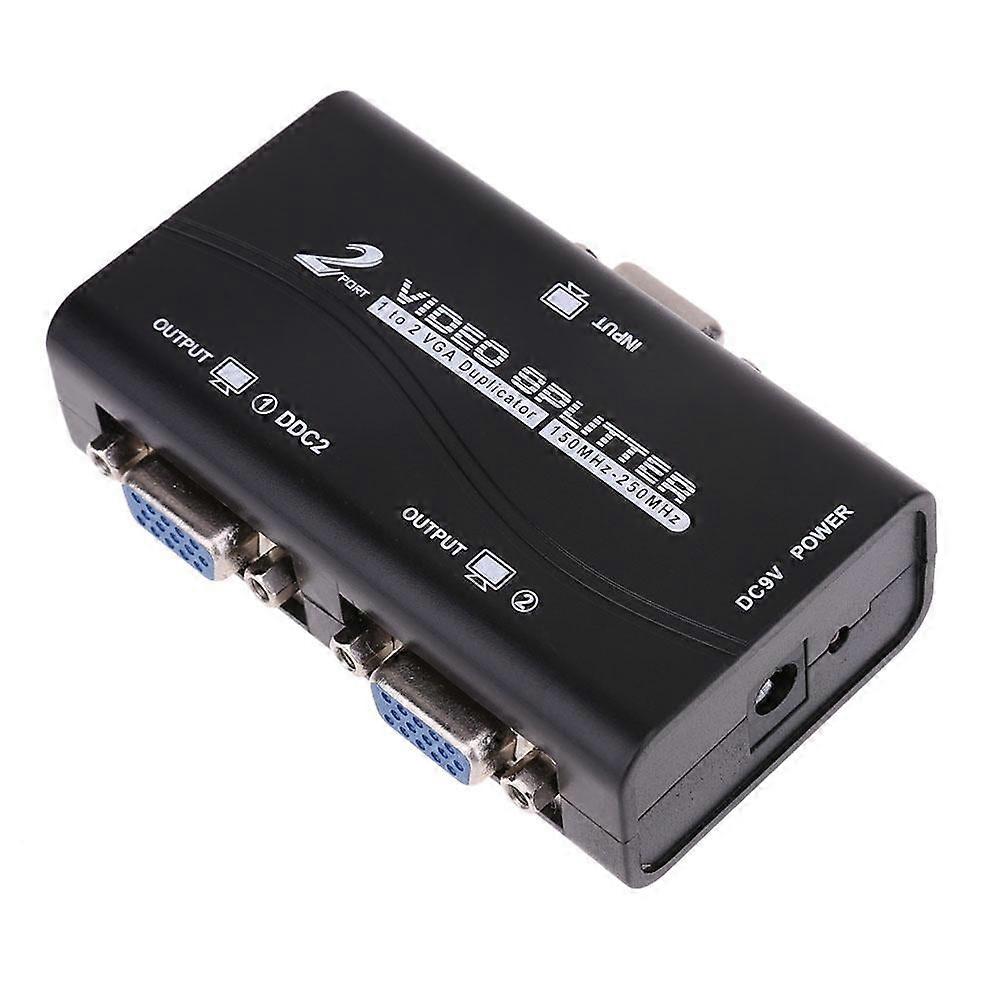 jixopn 1 To 2 HD VGA UHD Signal Splitter HDB 15Pin 250MHz Screen Splitter Code Splitter