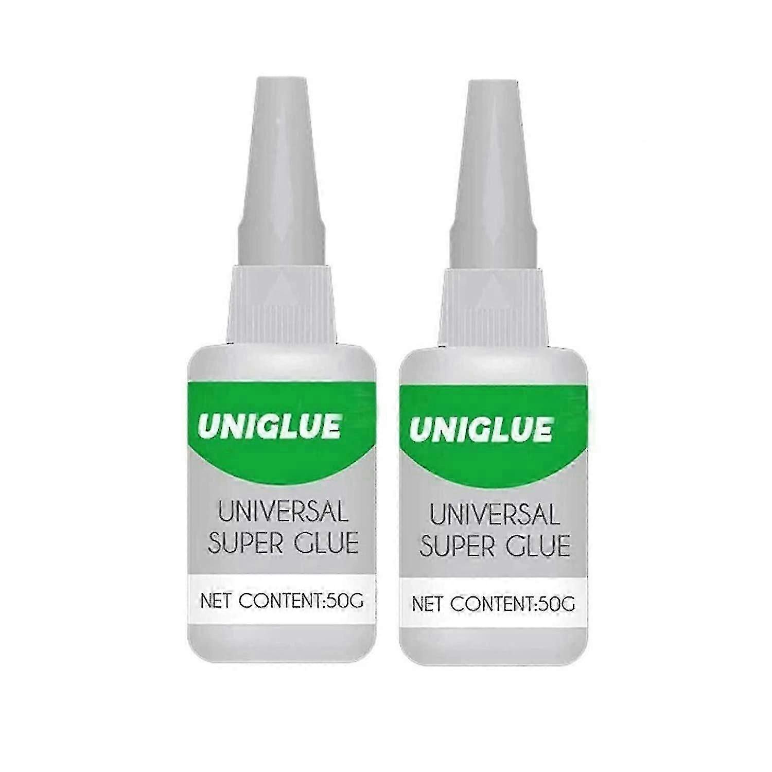 2pc Uniglue Universal Super Glue Welding High-strength Oily Glue Mighty Instant Glue for Fast Repair and Curing for Metals Plastics Jade Etc (50g) Wa