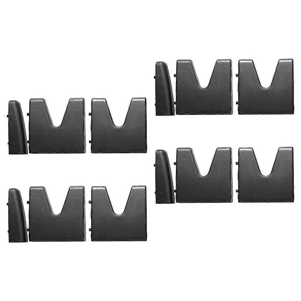 Trunk Organizer Blocks for Car Use Durable Plastic Black Color 2 Sets Universal Modular Storage Solution