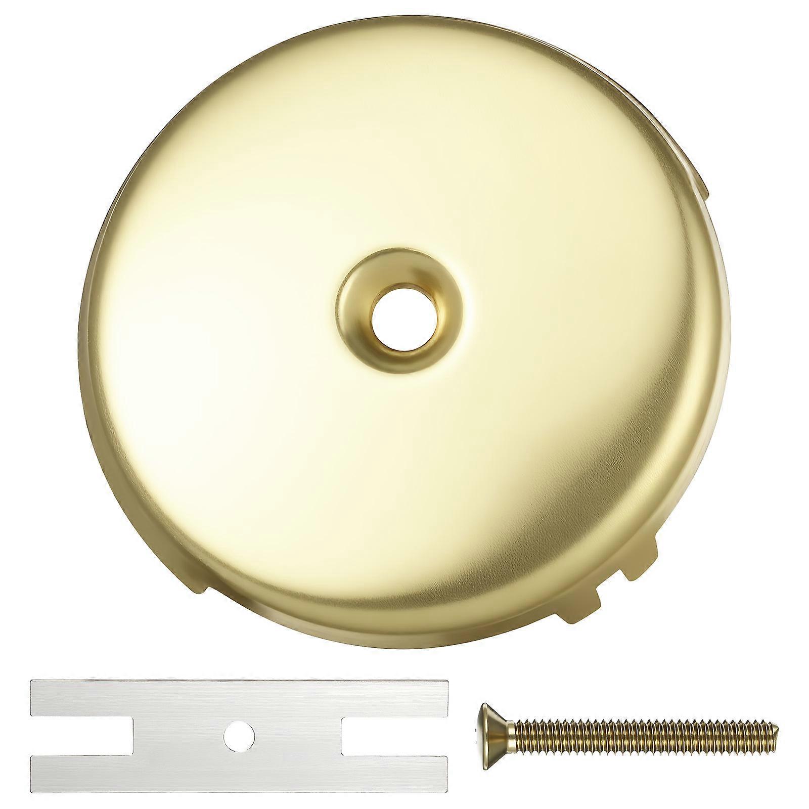 Overflow Drain Cover Bathroom Tub Stainless Steel Prevent Water Overflow Square Shape Homeowners 1Set