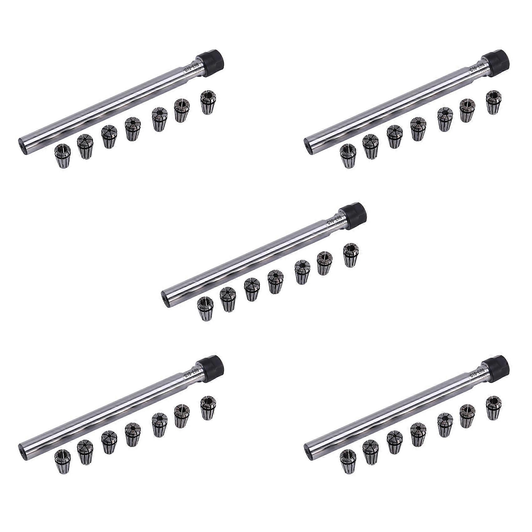 5X C10 Er8A 100L Collet Chuck Holder + 35Pcs Precision Er8 Spring Collet Set