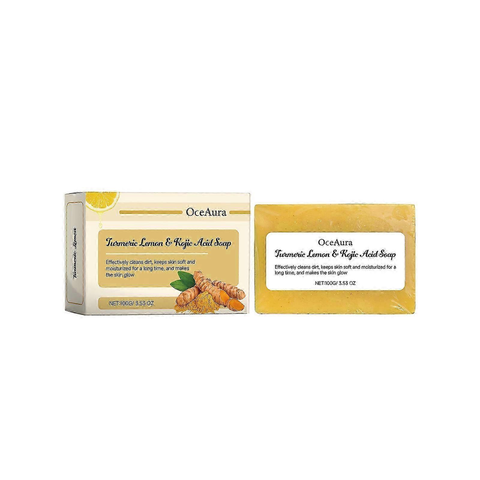 Turmeric Lemon Kojic Acid Soap Gentle, Moisturizing,