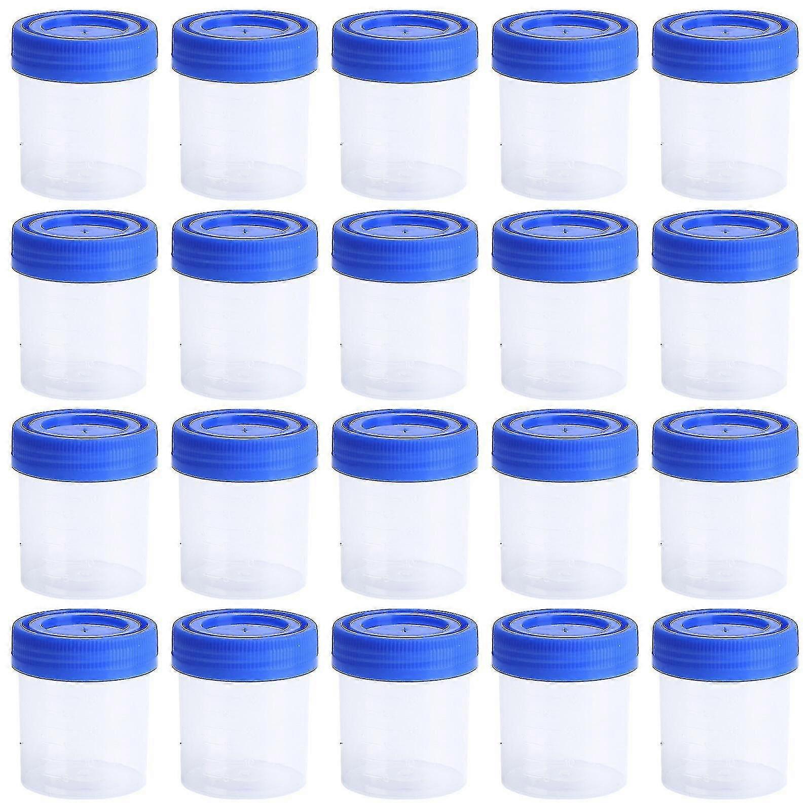 50 Pcs/1 Pack 40ml Specimen Sampling Practical Urine Container With Spiral Cover For Atory Use (om )