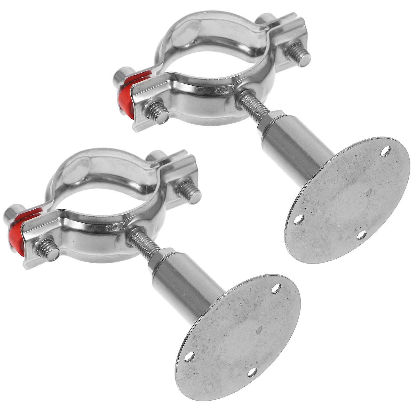 Wall Mount Ceiling Mount Pipe Support Brackets Made of Stainless Steel 2Pcs