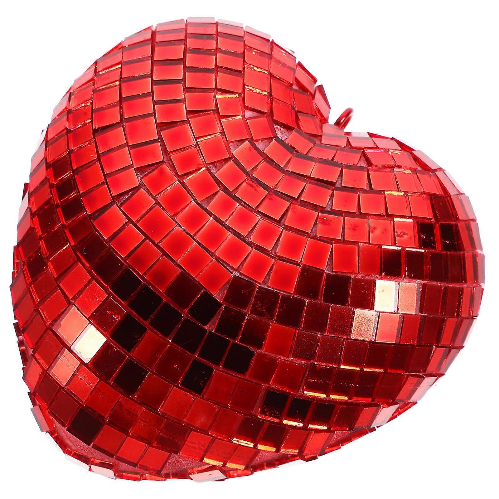 Heart Shaped Disco Ball Hanging Decor for Party Mirror Effect