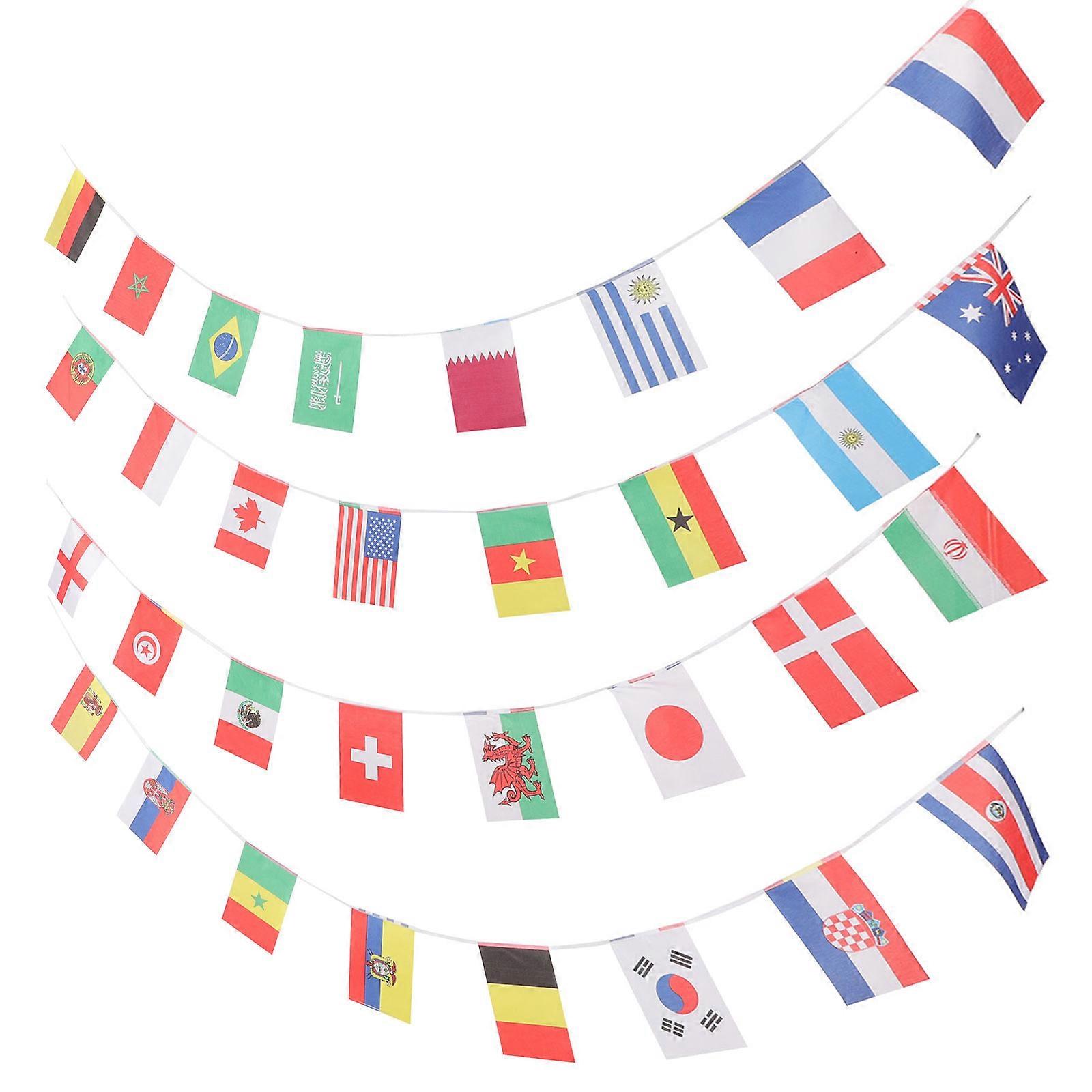 Decorative Countries String Flag Hanging Flag Bunting 3 Strings