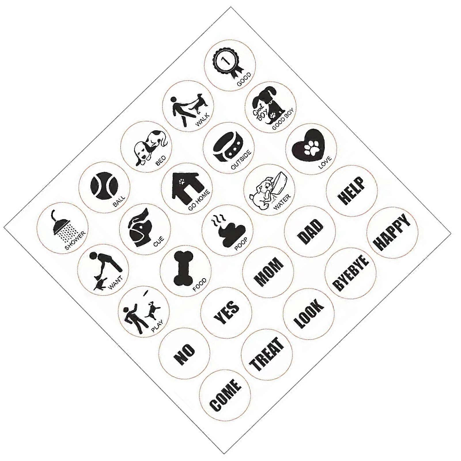 Talking Button for Dogs Recording Sound Button Party Birthday Gift for Pet Teach Dog to Talk Interesting Game Multicolor