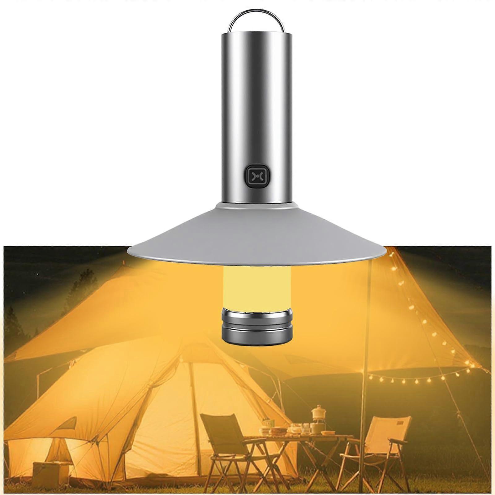 Rechargeable LED Camping Lantern with Flashlight Mode, Magnetic Base, 3 Lighting Modes for Hiking