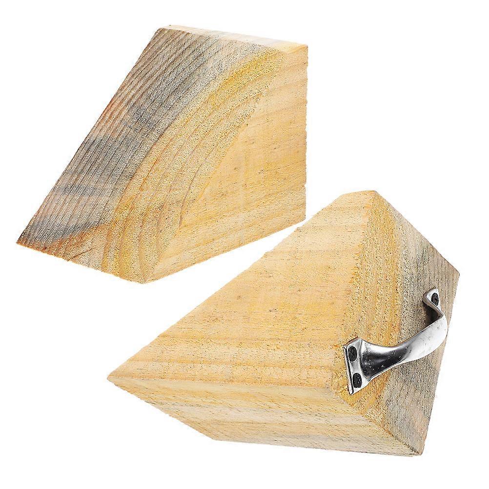 2Pcs Stable Wheel Chock with Handle for RVs Trailers Tire Stoppers to Prevent Vehicle Movement and Ensure Safety