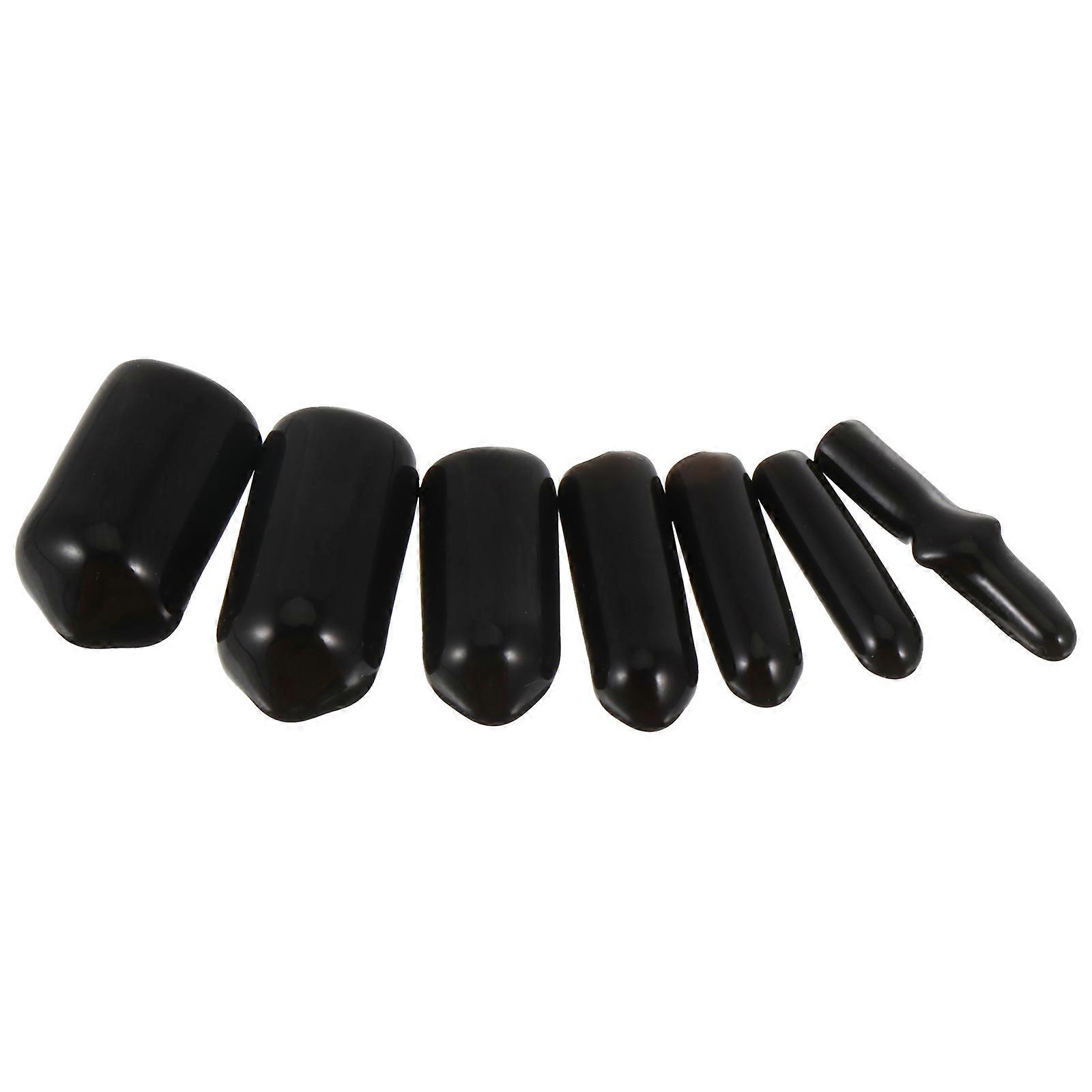 700pcs Rubber End Caps for Flexible Pipe Post Protection Black Reusable Durable