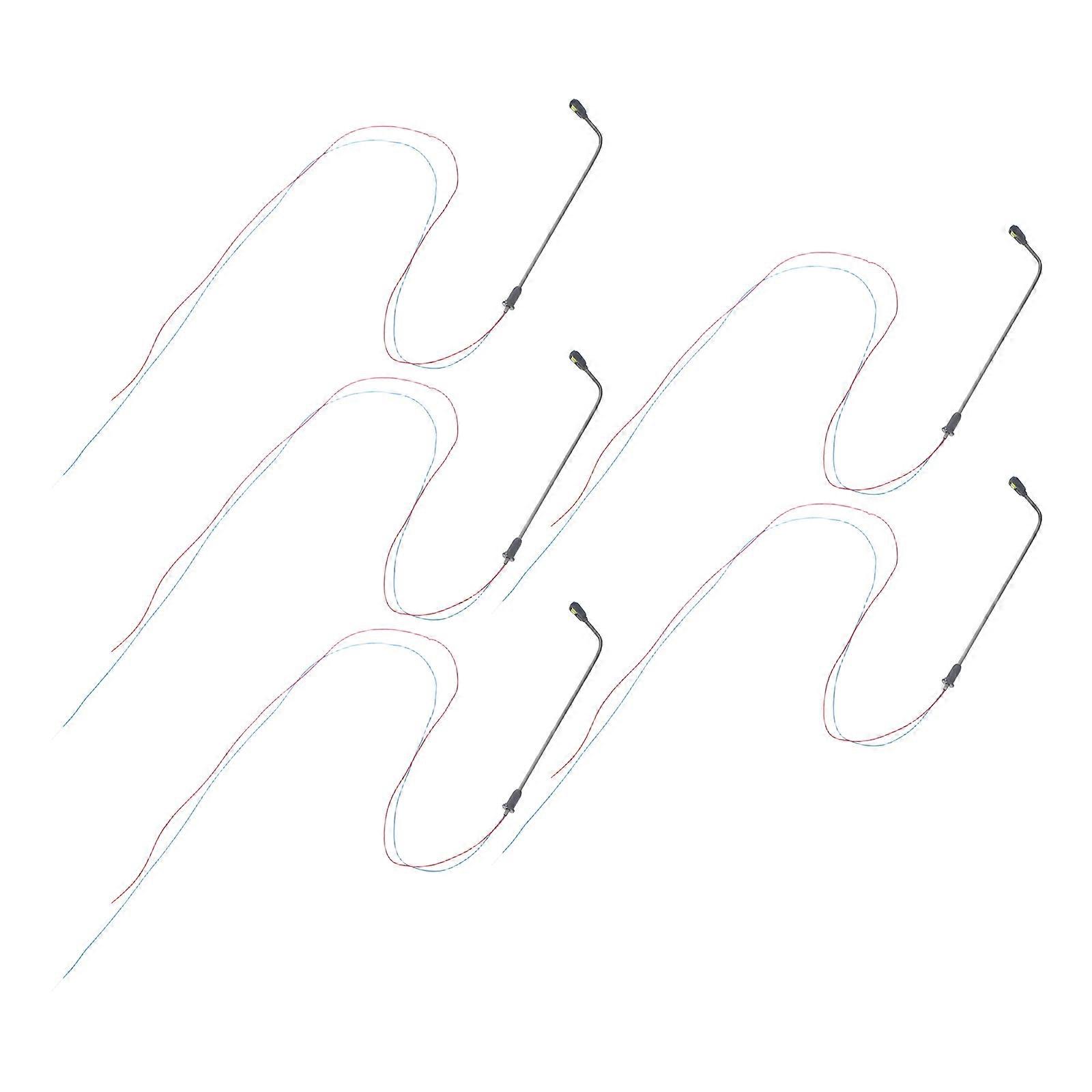 Miniature Streetlight Pole for Model Railway Scenes 5Pcs Pack