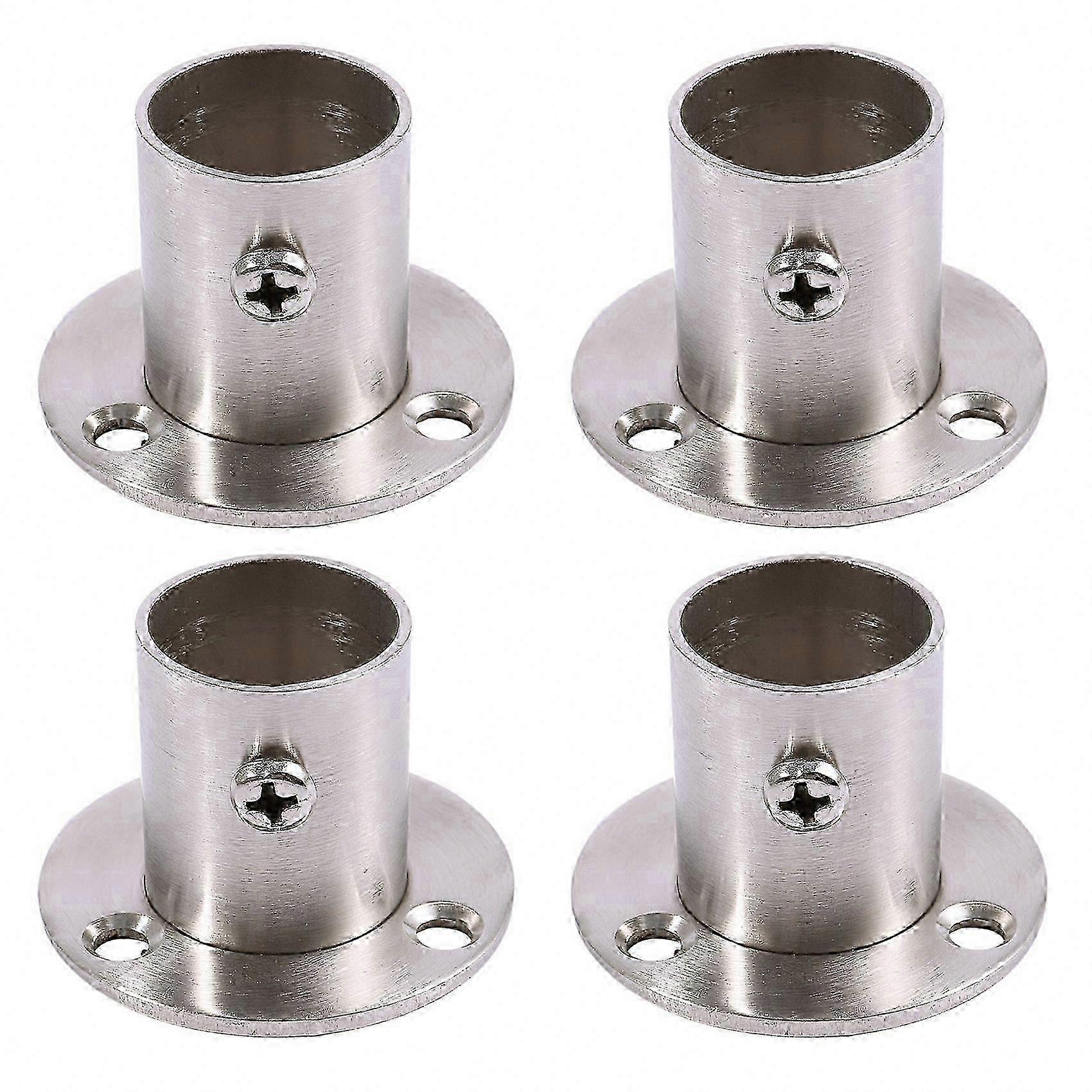 22mm Diameter Pipe Rail End Bracket for Closet Wardrobe Hanging Rod Support