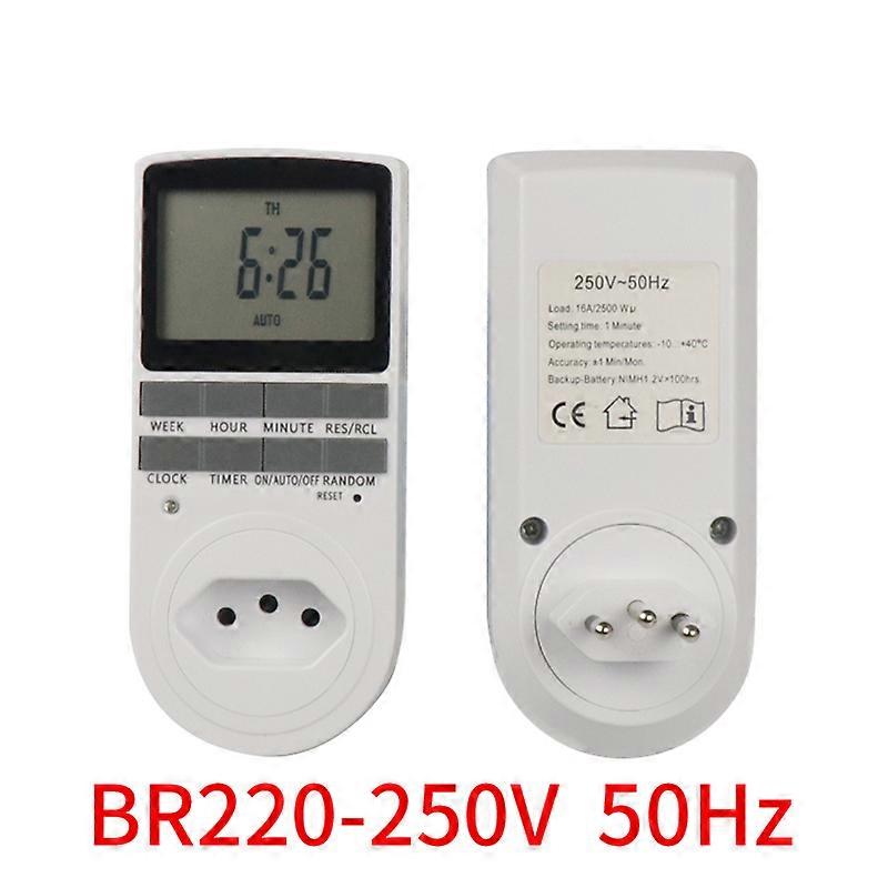 Electronic Digital Timer Switch 24 Hour Cyclic EU UK AU com BR FR Plug Kitchen Timer Outlet Programmable Timing Socket 220V