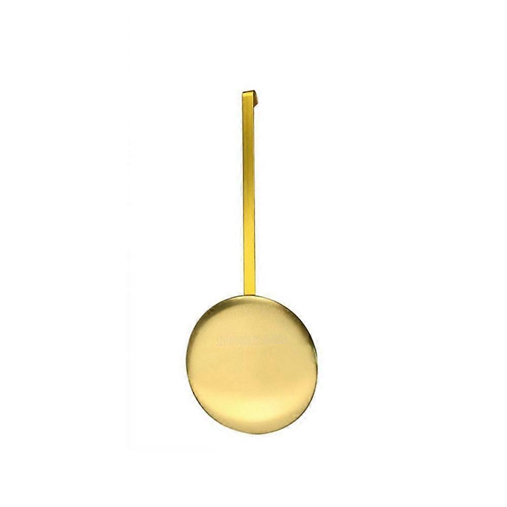 Wall Clock High Gloss Gold Metal Pendulum Swing Movement Quartz Accessories
