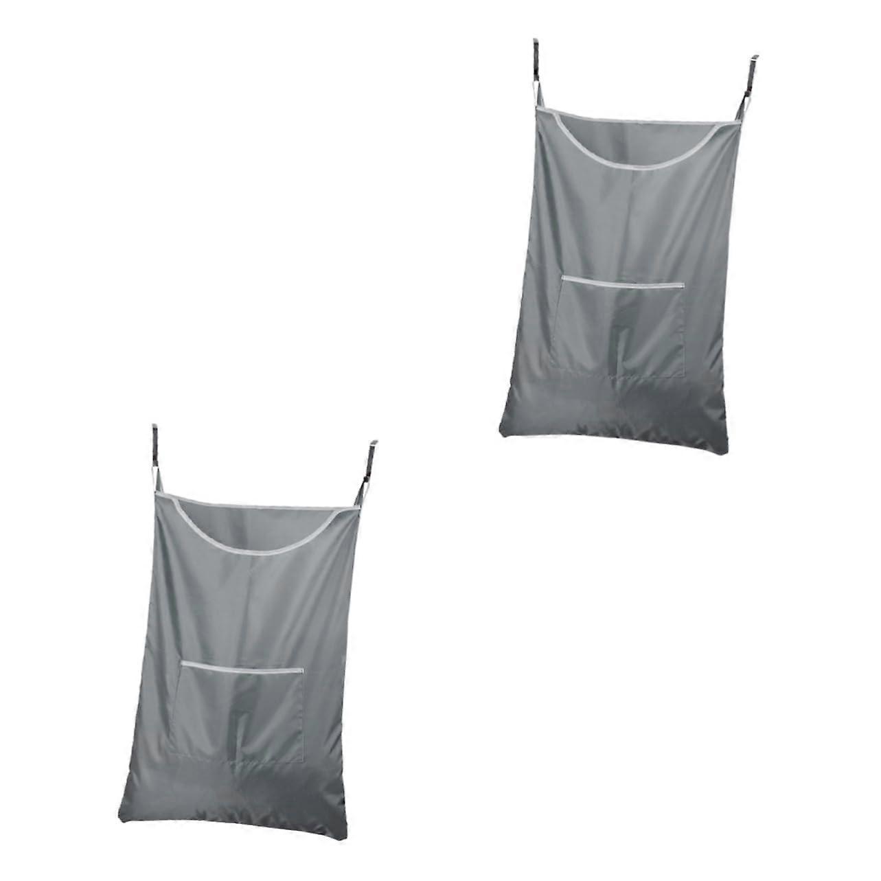 2pcs Wall Mounted Hanging Laundry Hamper with Breathable Fabric and Convenient Carry Handles