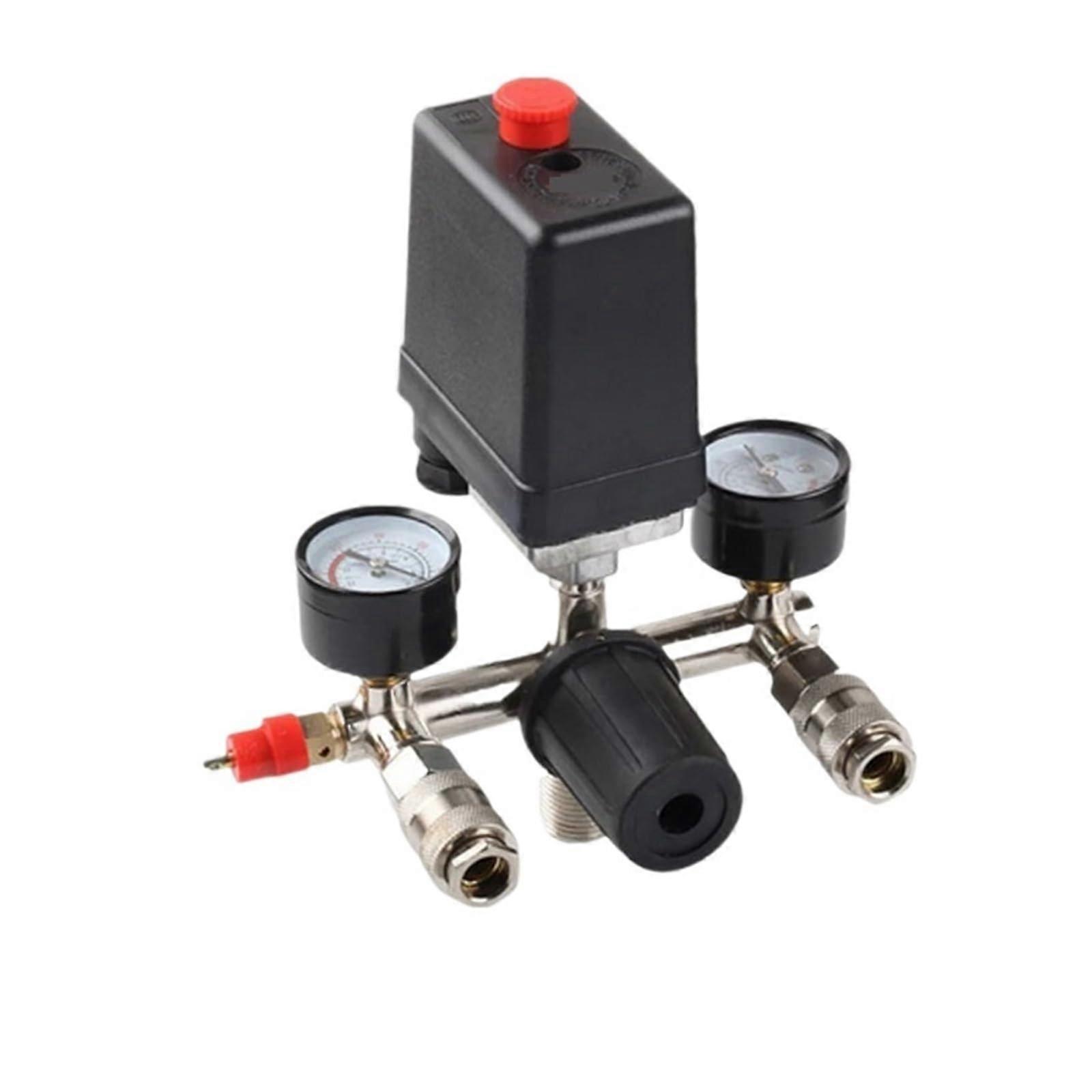 Air Compressor Pressure Regulator with Gauge, 0180 PSI Precision Control Manifold Valve