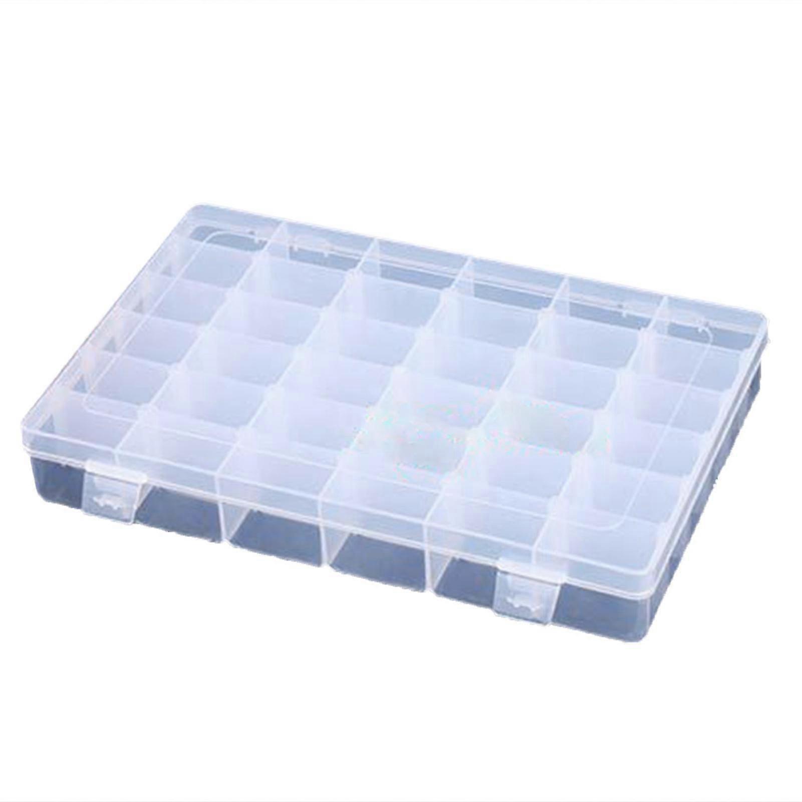 Rectangular Transparent Parts Box Screw Jewelry Plastic Container Home Supply