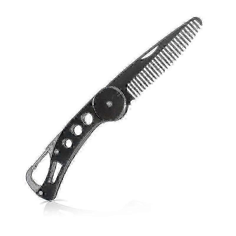 Stainless Steel Folding Beard Comb for Men Grooming