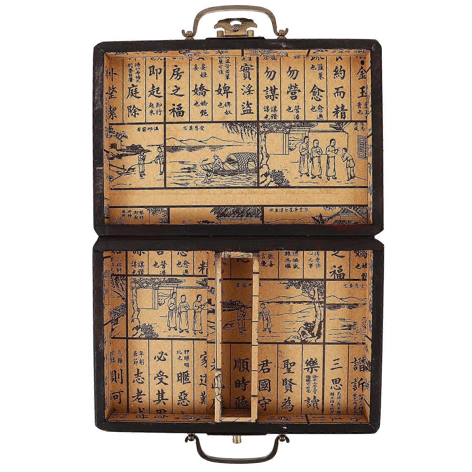 Chinese Mahjong Box Storage Box for Mahjong Carrying
