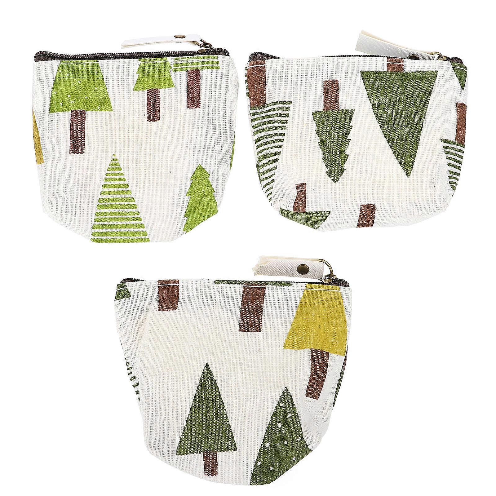 Coin Purse Cotton Linen for Storage 6Pcs Pattern Design