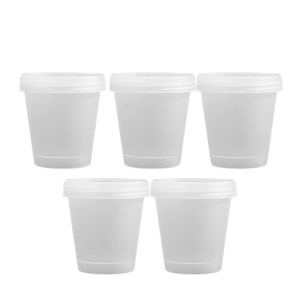 Cream Jars Plastic Dispensing Containers for Storage 5Pcs Transparent PP