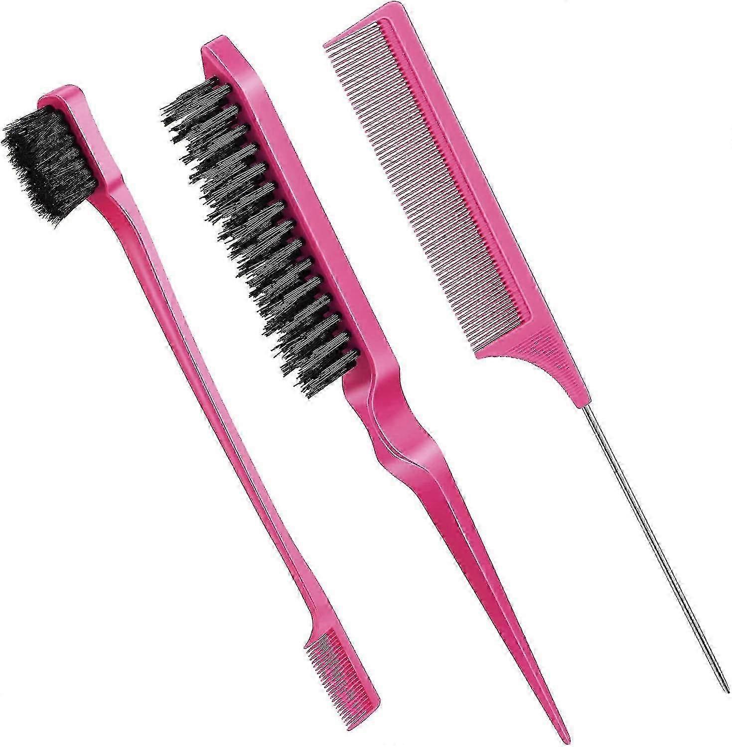 3-piece teasing brush set, brush and comb with tip 25-26