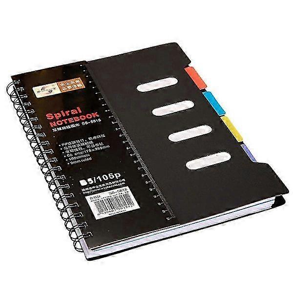 Spiral notebook with tabs, large capacity notebook