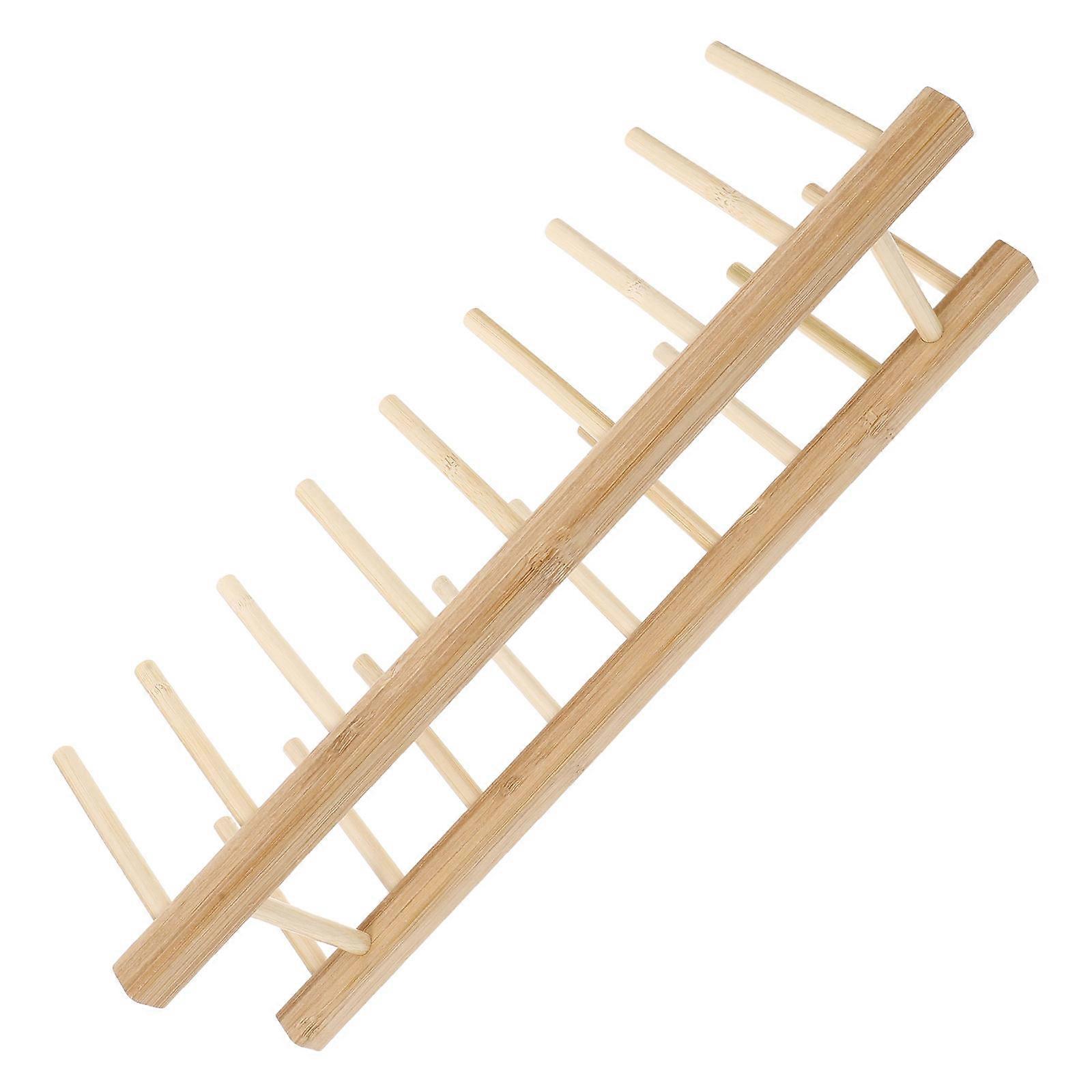 Wooden Spool Holder for Sewing Thread Storage Rack Beige