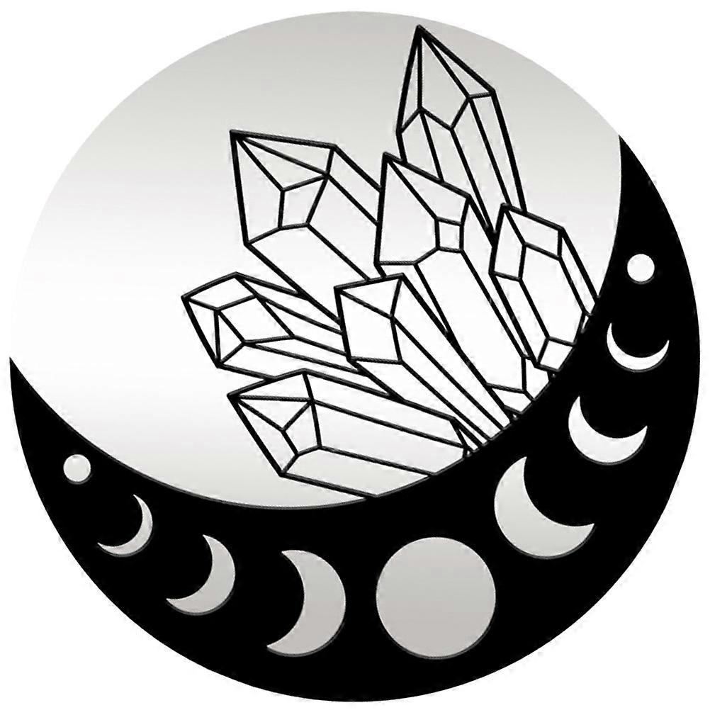 Moon Phase Acrylic Mirror Sticker for Wall Decor Black