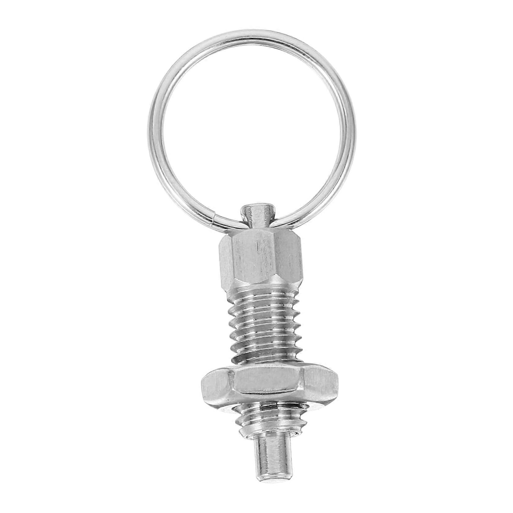 Trailer Gate Latch Pin, Heavy Duty Stainless Steel, Spring Loaded Self Locking Hitch Pin with Pull Ring