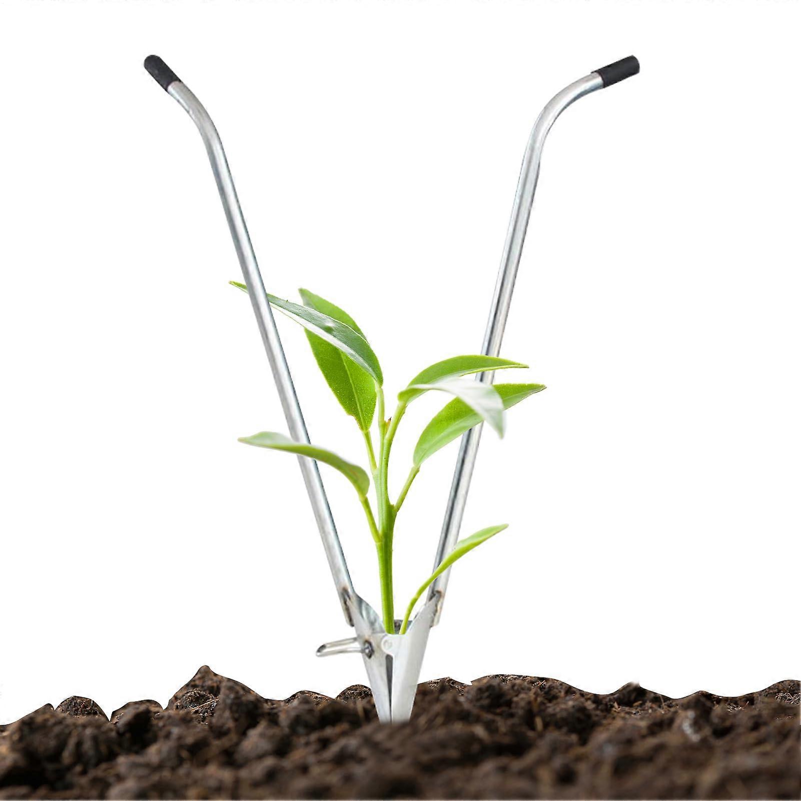 Garden Bulb Planter with Ergonomic FourFinger Grip, Precise Depth Control, MultiSoil Use