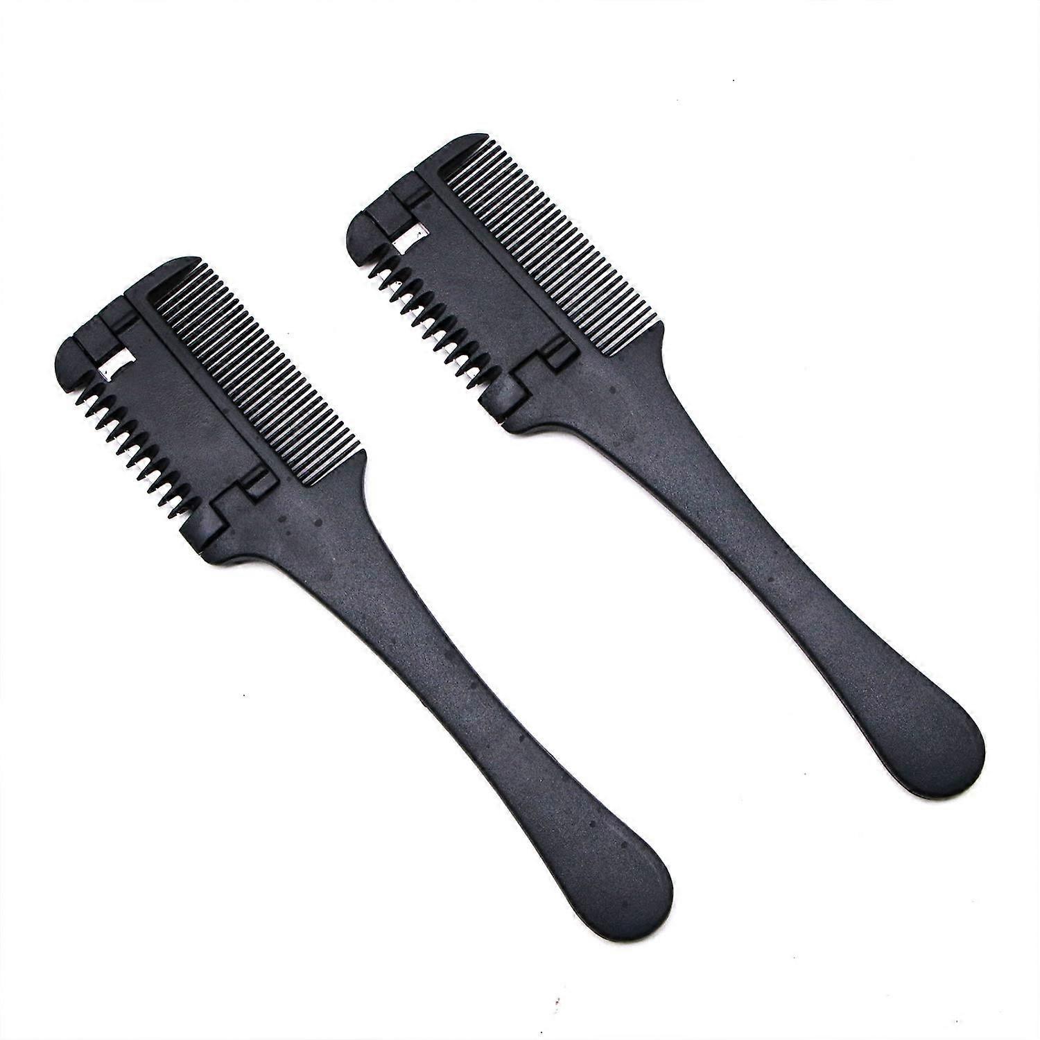 2Pcs Double Sided Hair Razor Comb with Blades for Precision Cutting and Thinning