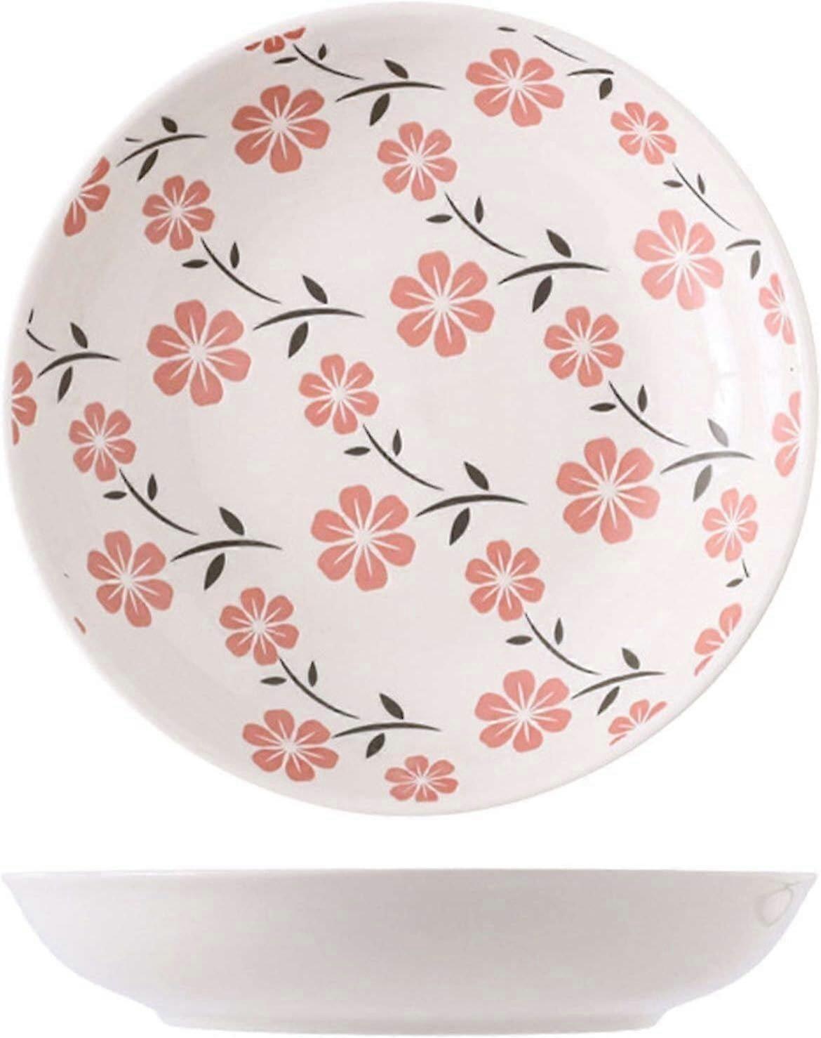 Large Pink Ceramic Serving Bowl 20cm – Microwave Oven Safe, Stackable, Dishwasher Friendly