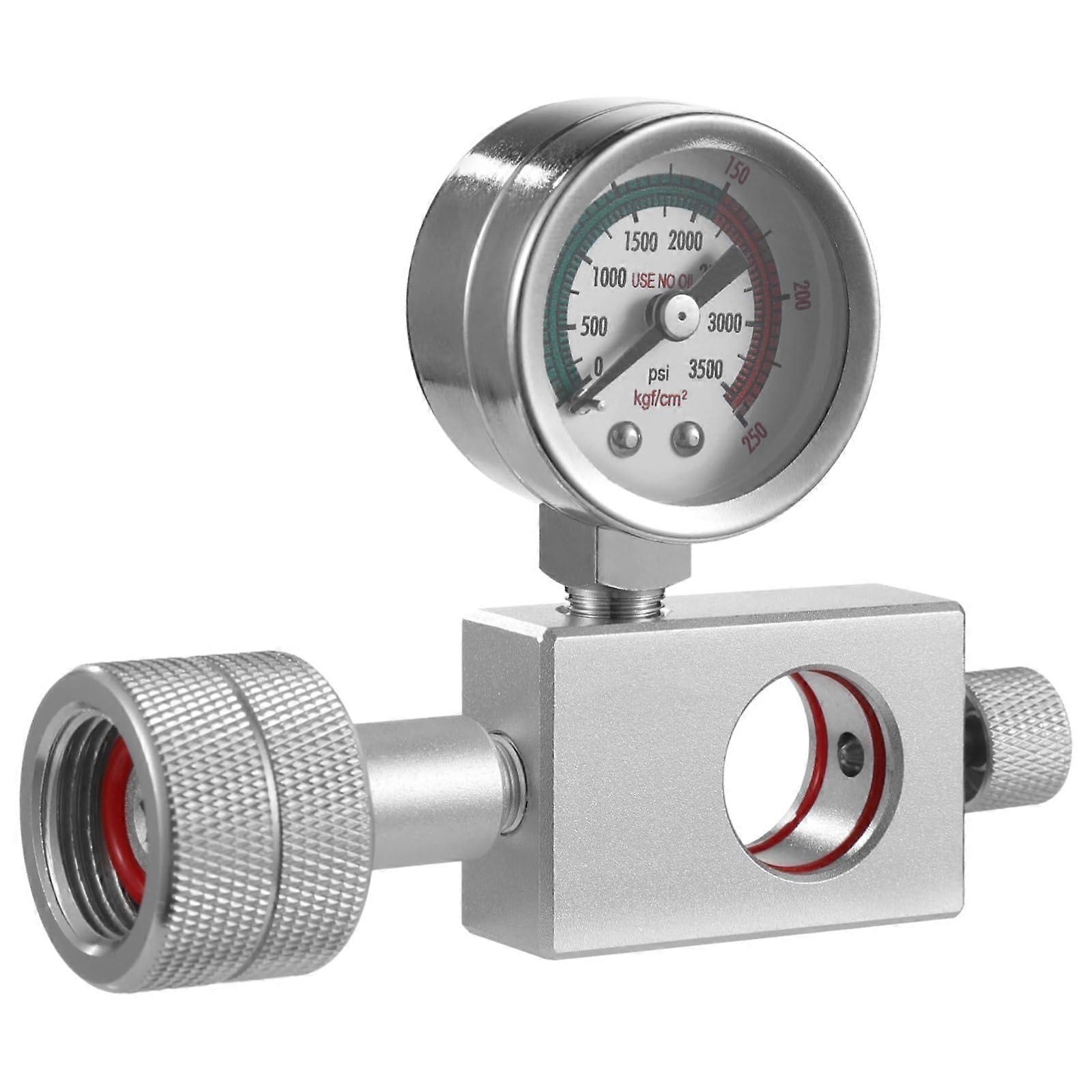 CO2 Refill Adapter with Pressure Gauge for Soda Carbonator, Precise Control and Quick Refill