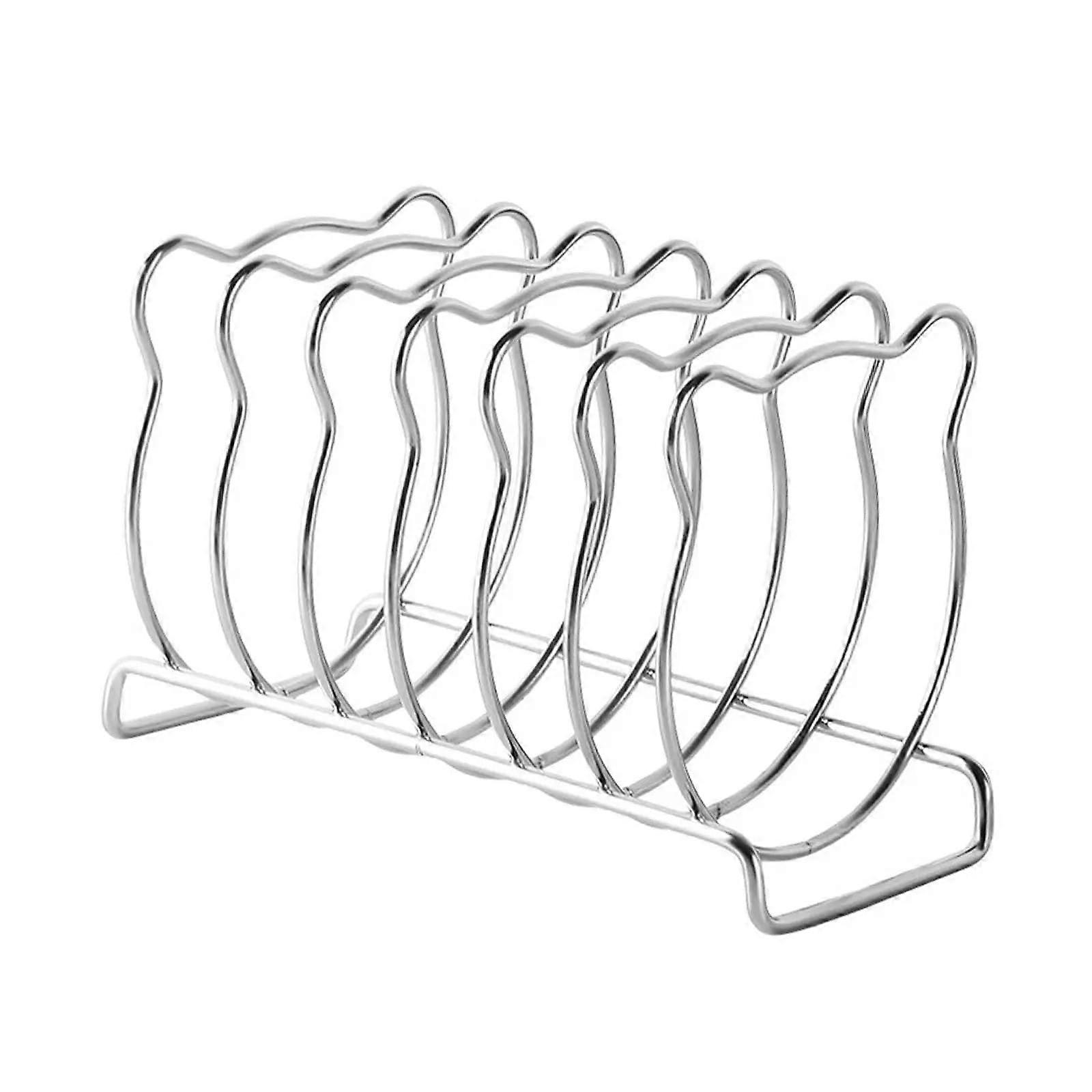 Stainless Steel Toast Rack 6 Slice Silver Bread Stand for Dining Table Serving and Cooling