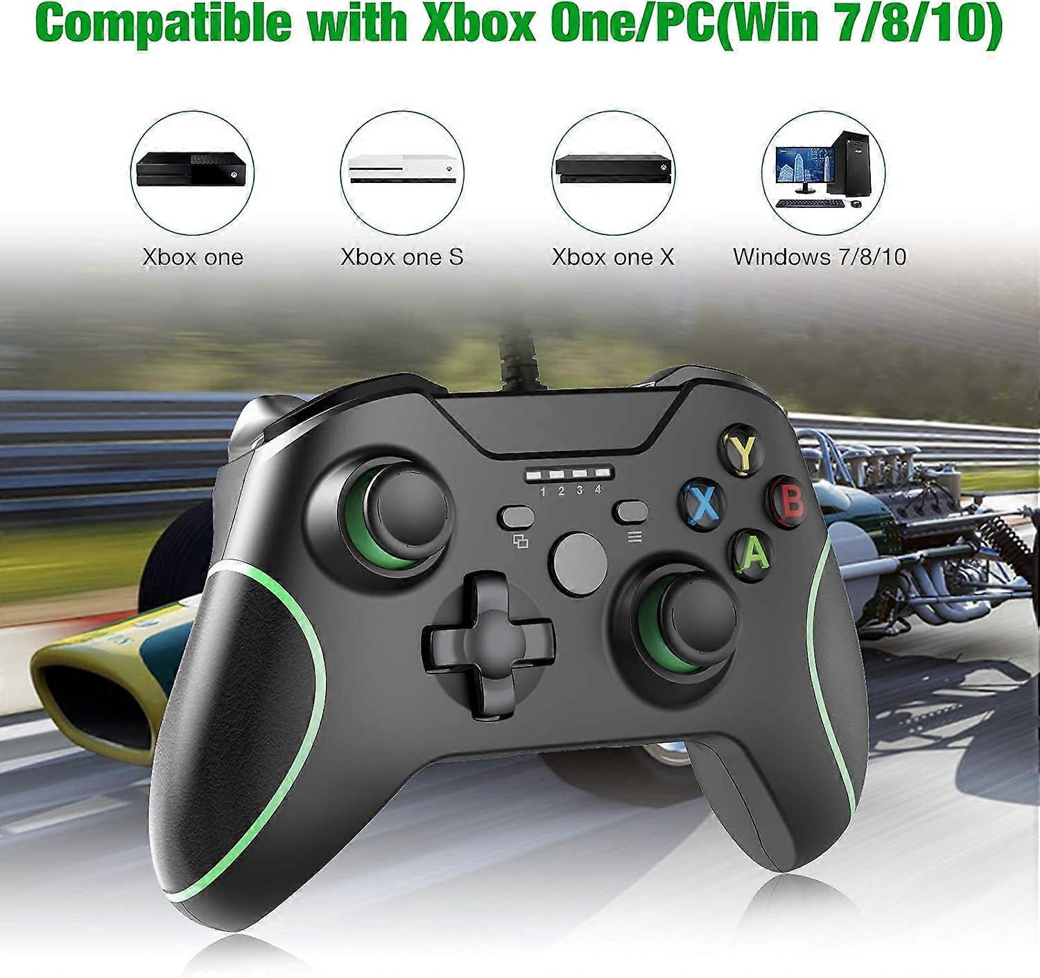 Wired Controller with Vibration Feedback, Ergonomic USB Gamepad for Xbox One, Xbox Series and PC
