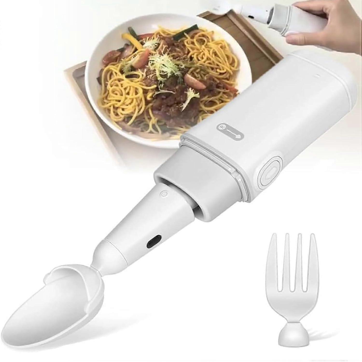 Rechargeable Parkinson's Spoon with Smart Motion Stabilization and Interchangeable Dining Heads