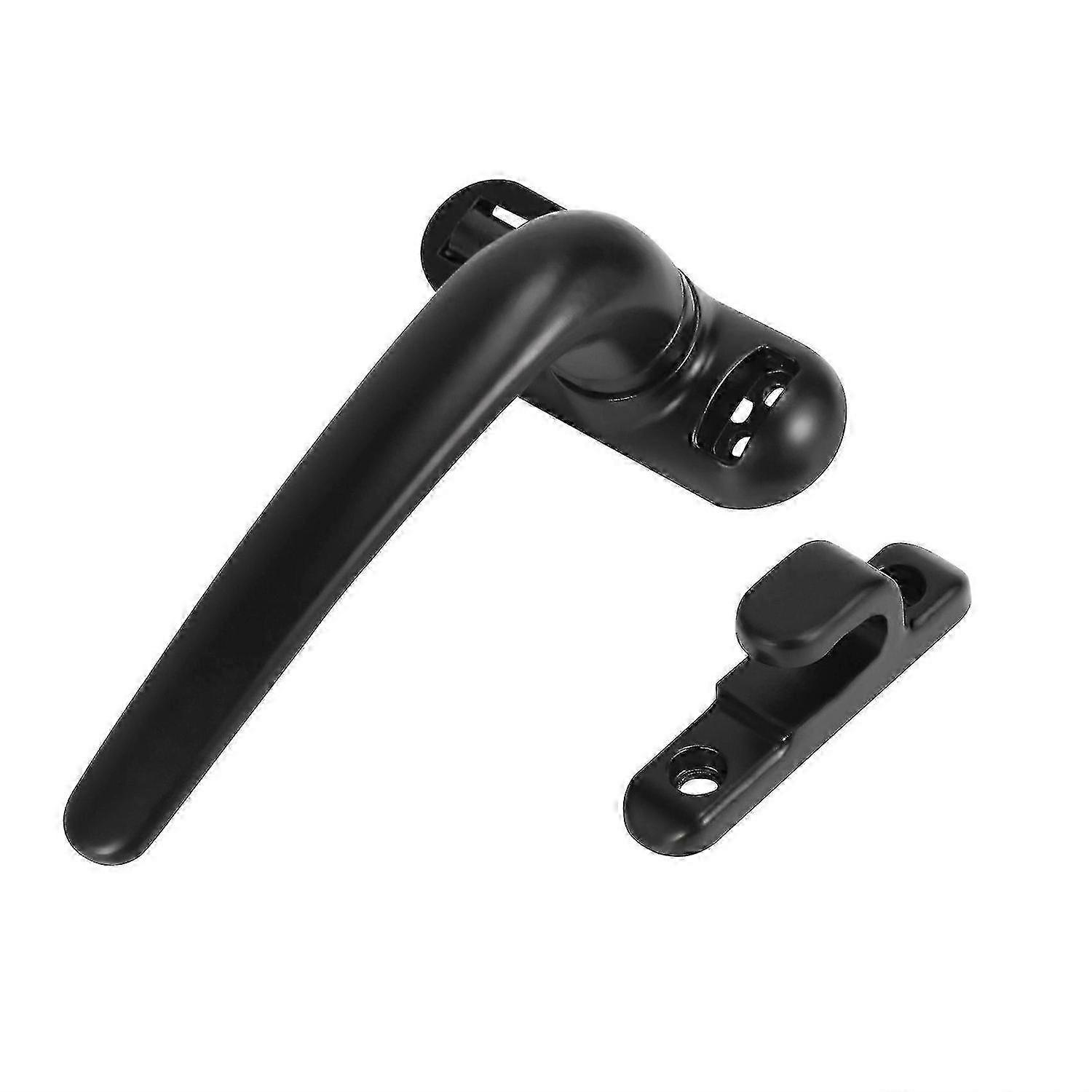 Black door and window handle lock with wheel.