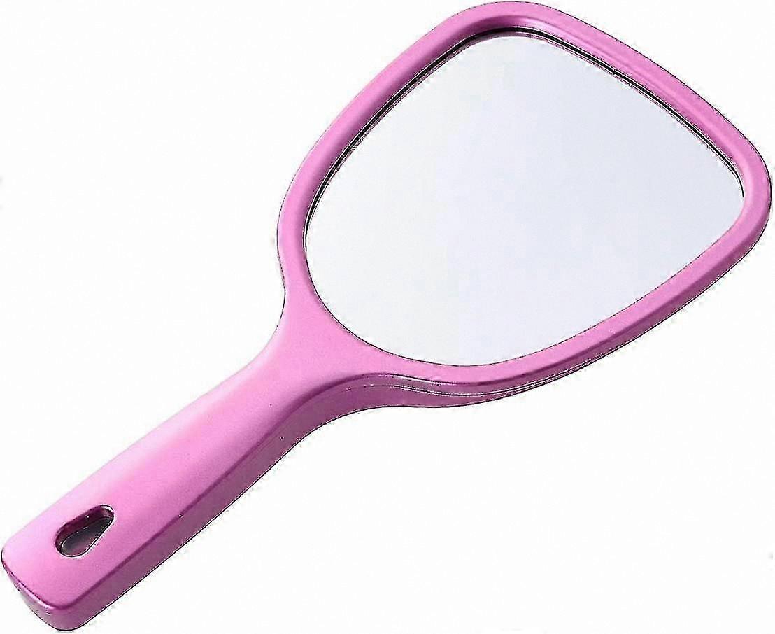 Hand Mirror with Handle, Double-Sided Round Makeup Mirror