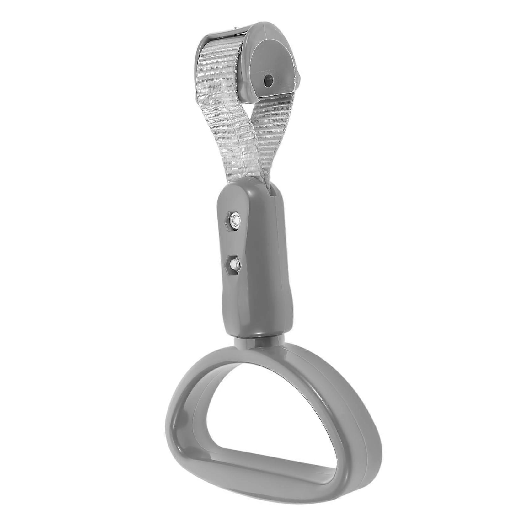 Car Assist Handle Ring with Ergonomic Grip for Enhanced Passenger Stability, Grey Bus Hand Strap