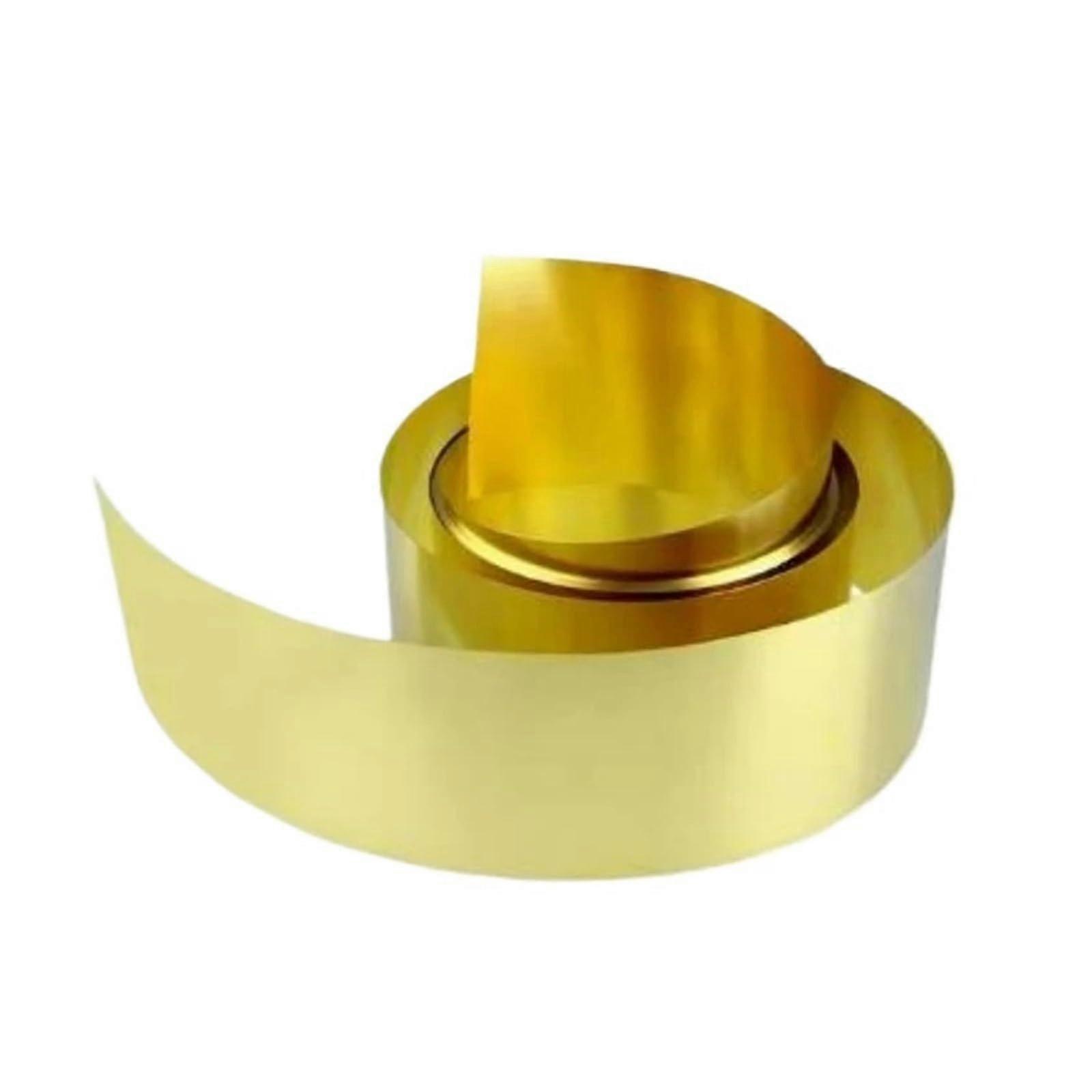 Thin Brass Sheet Strip Gold Finish Foil Tape, Multiple Widths 0.1mm0.3mm, Easy to Cut