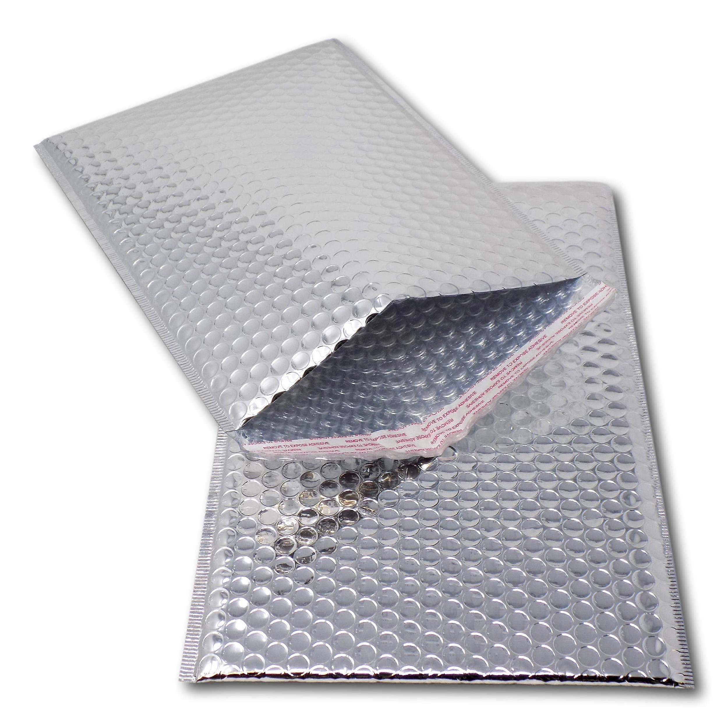 100 Silver Metallic Bubble Mailers A3 450x320mm Shiny Foil Padded  Envelopes