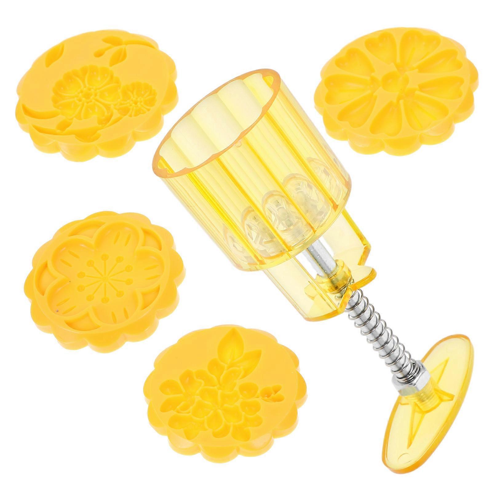 DIY Moon Cake Mold Hand Press Tool for 1Set Baking Use in Kitchen