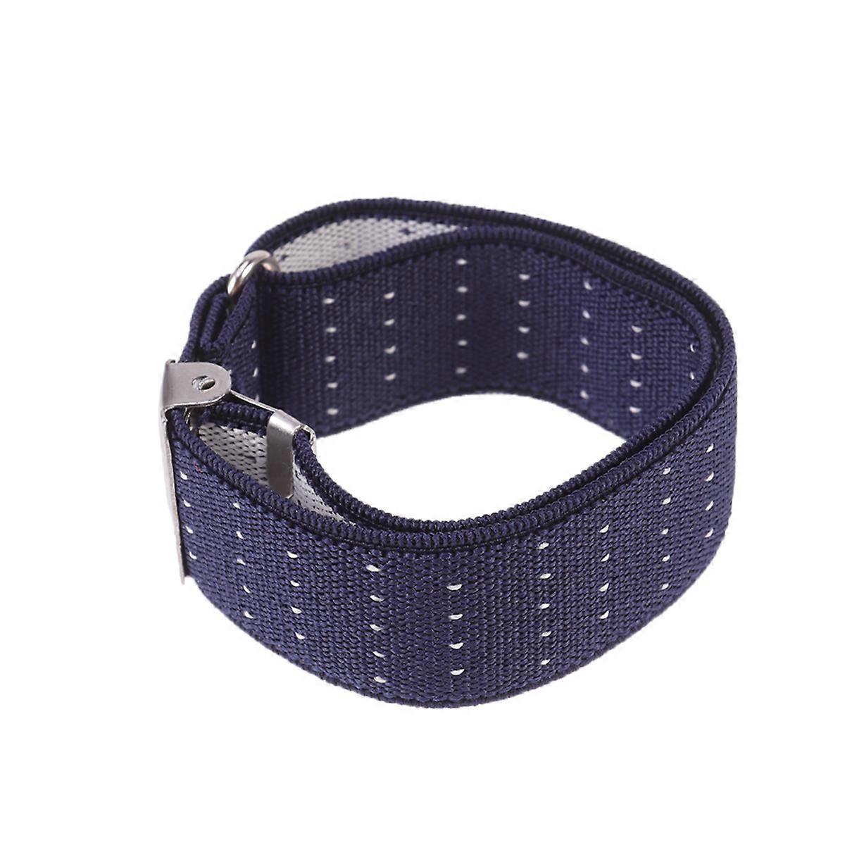 Shirt Tuck Band Rectangular Clip Practical Design Office Use Purplish Blue 1Pair