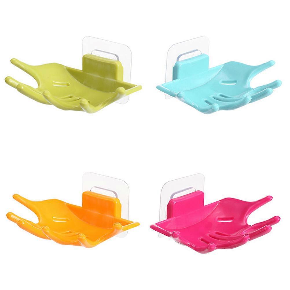 Hand Shaped Soap Box Soap Dish with Lid for Kitchen 2Pcs Blue Container