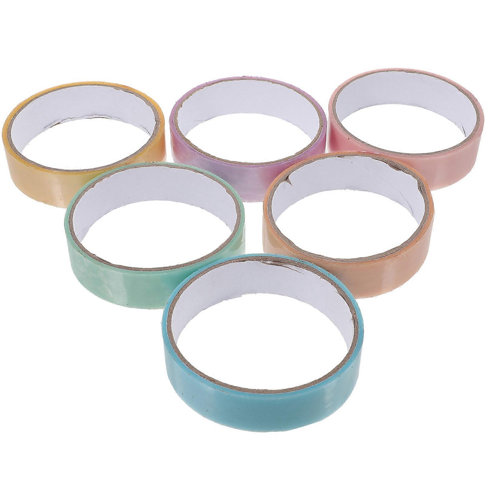 Sticky Ball Tapes Adhesive Tape for Decompression 6 Rolls Assorted Color