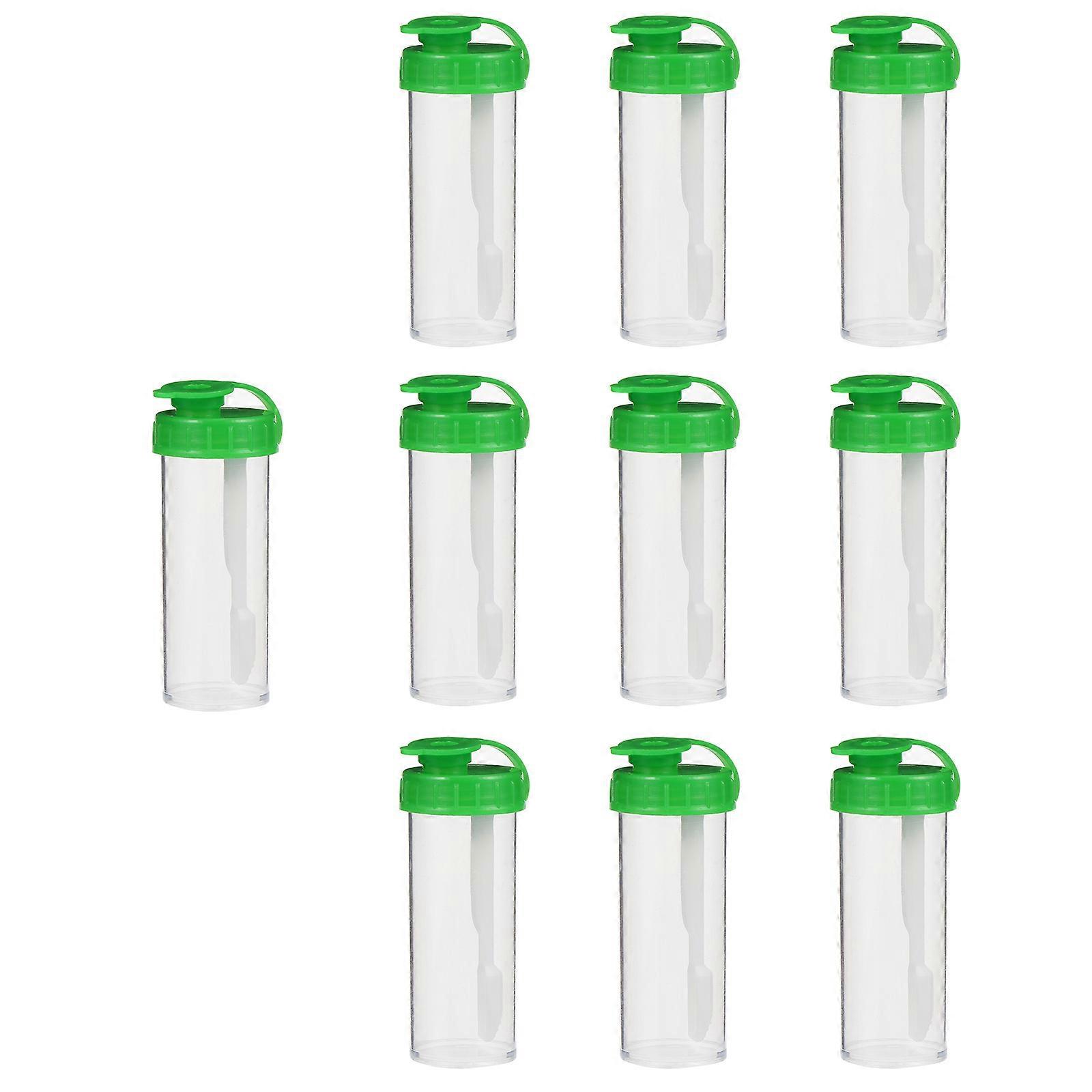 Cup with Lid Cup for 50Pcs Green Plastic Stool